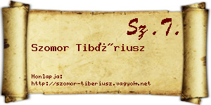 Szomor Tibériusz névjegykártya